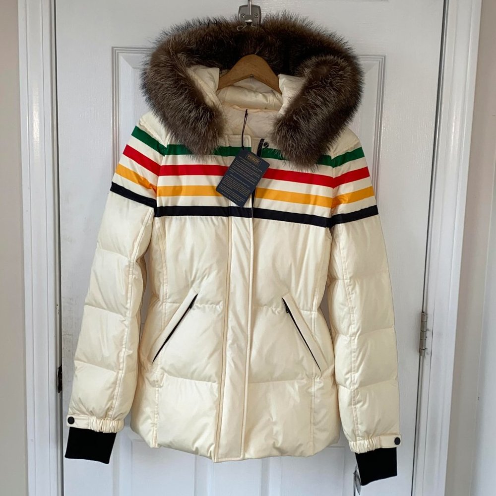 Pendleton Snow Bunny Down, Striped w/ Real Fur